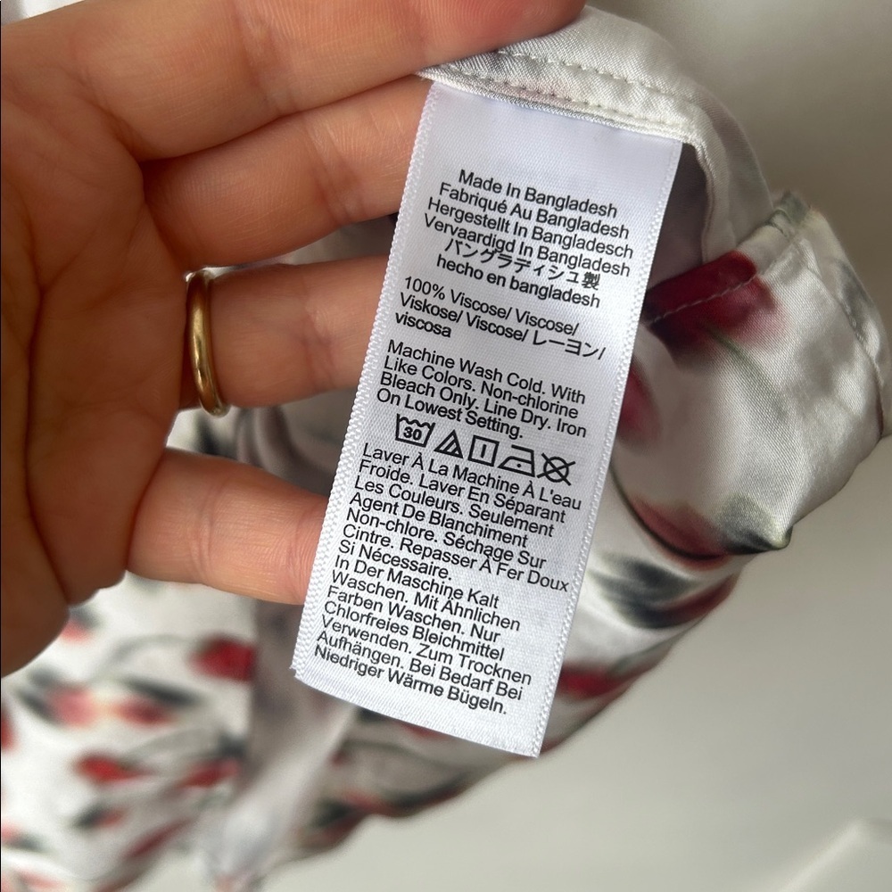 J Crew Soft shine slip dress in blurry cherry print babydoll coquette - Picture 7 of 9